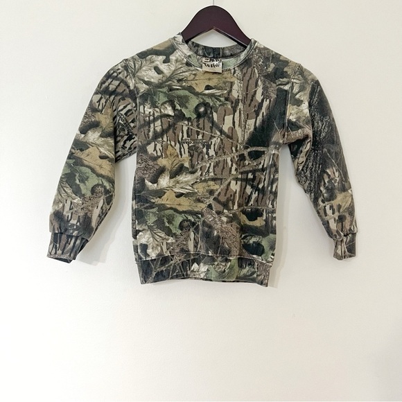 Vintage Kids Mossy Oak Camo Classics Crewneck Sweatshirt - Picture 1 of 5